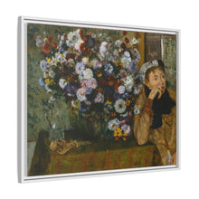 Una mujer sentada junto a un jarrón de flores de Edgar Degas (¿Madame Paul Valpinçon?) 