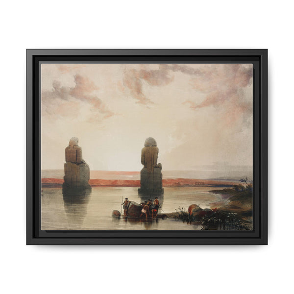 Statues of Memnon at Thebes during the inundation illustration by David Roberts (1796–1864) - NOMADEN ART GALLERY