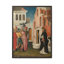 Saint Peter Martyr Exorcizing a Woman Possessed by a Devil by Antonio Vivarini - NOMADEN ART GALLERY