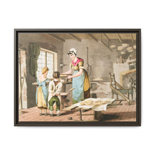 Illustration of woman making oat cakes from The Costume of Yorkshire (1814) - NOMADEN ART GALLERY
