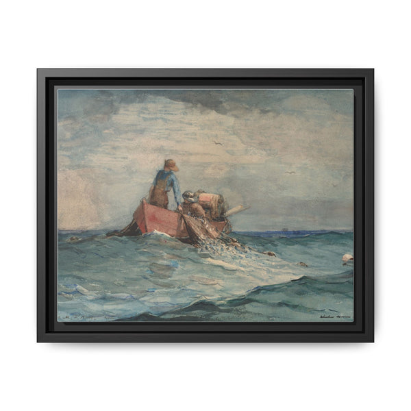 Hauling in the Nets (1887) by Winslow Homer - NOMADEN ART GALLERY
