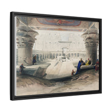 Ancient Egypt Art Print: Edfou Temple Portico View by David Roberts - Wall Art Canvas Print