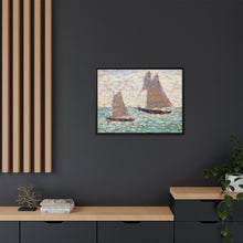 Two Sailboats at Grandcamp (Deux voiliers Ã Grandcamp) (ca. 1885) by Georges Seurat