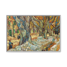 The Large Plane Trees (Road Menders at Saint-Rémy) (1889) by Vincent Van Gogh. Original from The Cleveland Museum of Art. - NOMADEN ART GALLERY