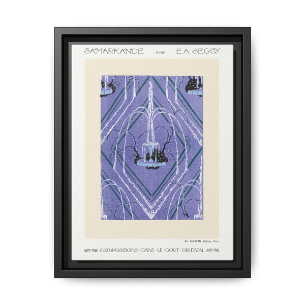 Art Deco fountain pattern pochoir print in oriental style. Original from our own 1914 edition of Samarkande - NOMADEN ART GALLERY