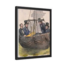 Four men in the basket of a balloon by Mayall.