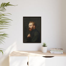 Framed Matte Canvas Wall Art - Vintage Portrait of Artist - NOMADEN ART GALLERY