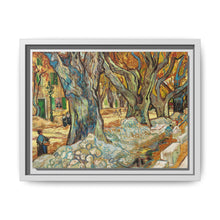 The Large Plane Trees (Road Menders at Saint-Rémy) (1889) by Vincent Van Gogh. Original from The Cleveland Museum of Art. - NOMADEN ART GALLERY