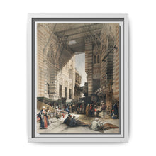 Bazaar of the silk mercers, Cairo illustration by David Roberts (1796–1864) - NOMADEN ART GALLERY