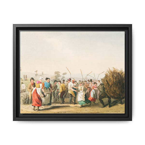 Illustration of rape threshing from The Costume of Yorkshire (1814) by George Walker - NOMADEN ART GALLERY