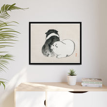 Black and white puppies by Kōno Bairei (1844-1895).
