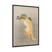 Dancing Fox with Lotus-leaf Hat (1910) by Ohara Koson