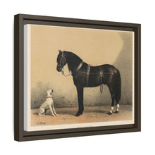 Orloffer (Orloff Horse) by Emil Volkers (1880) - An illustration of a black horse and a white dog - NOMADEN ART GALLERY