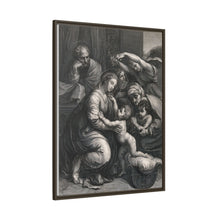 Saint Mary (the Blessed Virgin) and Saint Joseph with the Christ Child, Saint John the Baptist and Saint Elizabeth. Engraving by J. Frey