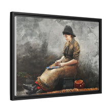 A Fishergirl Baiting Lines (1881) by Winslow Homer