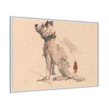 A Terrier, Sitting, Facing Left