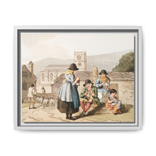 Illustration of Wensley Dale knitters from The Costume of Yorkshire (1814) by George Walker - NOMADEN ART GALLERY