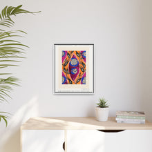 Flower pochoir pattern in Art Nouveau oriental style