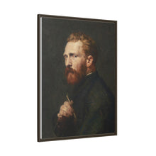 Framed Matte Canvas Wall Art - Vintage Portrait of Artist - NOMADEN ART GALLERY