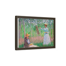 In the Woods at Giverny, Blanche Hoschedé at Her Easel with Suzanne Hoschedé Reading (1887) by Claude Monet - NOMADEN ART GALLERY