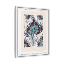 Botanical pochoir pattern in Art Nouveau oriental style