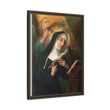 Female Saint Holding Crucifix with Crown of Thorns