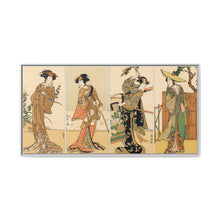 Kabuki actors, Japanese man painting by G.A. Audsley-Japanese illustration from our own original 1884 edition of The Ornamental Arts Of Japan. - NOMADEN ART GALLERY