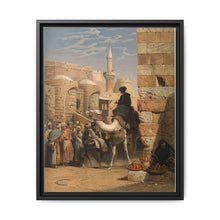 Egypt: a street with a man smoking and riding a camel. Chromolithograph after C. F. H. Werner, 1873. - NOMADEN ART GALLERY