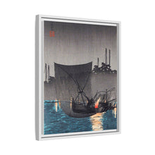 Tsukuda Island, Fishing Nets at Night (1936) print in high resolution by Hiroaki Takahashi