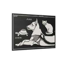 Akbar the tortoise, Max the dog and Puss the cat (1916 ) by Julie de Graag