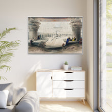 Ancient Egypt Art Print: Edfou Temple Portico View by David Roberts - Wall Art Canvas Print