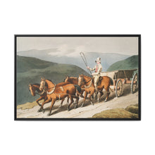 Illustration of the east riding or wolds waggon from The Costume of Yorkshire (1814) by George Walker - NOMADEN ART GALLERY