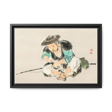 Man maintaining a fishing rod by Kōno Bairei (1844-1895) - NOMADEN ART GALLERY