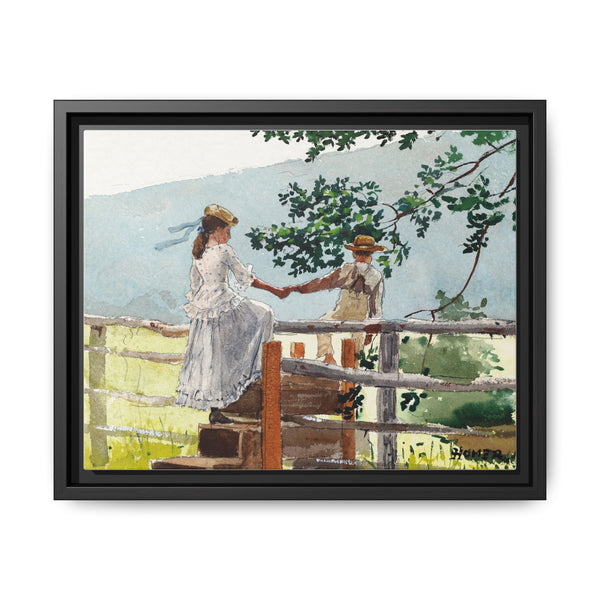 On the Stile (1878) by Winslow Homer - NOMADEN ART GALLERY