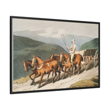 Illustration of the east riding or wolds waggon from The Costume of Yorkshire (1814) by George Walker