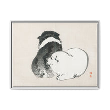 Black and white puppies by Kōno Bairei (1844-1895). - NOMADEN ART GALLERY