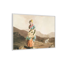 Illustration of the cranberry girl from The Costume of Yorkshire (1814) by George Walker