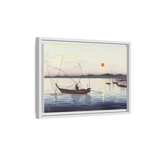Boats and setting sun (1900 - 1936) by Ohara Koson