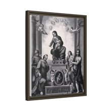 Saint Mary (the Blessed Virgin) with the Christ Child and Saint Antony of Padua, Saint Francis of Assisi, Saint Catherine of Alexandria, Saint John the Baptist and angels.