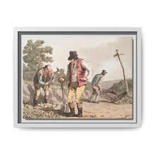 Illustration of stone breakers on the road from The Costume of Yorkshire (1814) by George Walker - NOMADEN ART GALLERY