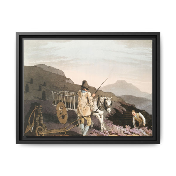 Illustration of peat cart from The Costume of Yorkshire (1814) by George Walker