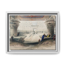 Ancient Egypt Art Print: Edfou Temple Portico View by David Roberts - Wall Art Canvas Print - NOMADEN ART GALLERY