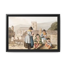 Illustration of Wensley Dale knitters from The Costume of Yorkshire (1814) by George Walker - NOMADEN ART GALLERY