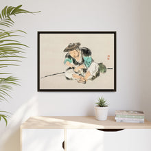 Man maintaining a fishing rod by Kōno Bairei (1844-1895)