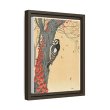 Great spotted woodpecker in tree with red ivy (1925 - 1936) by Ohara Koson