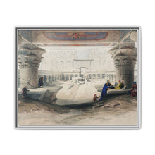 Ancient Egypt Art Print: Edfou Temple Portico View by David Roberts - Wall Art Canvas Print - NOMADEN ART GALLERY