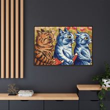 Three cats singing. Gouache by Louis Wain, 1925/1939