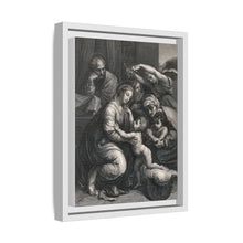 Saint Mary (the Blessed Virgin) and Saint Joseph with the Christ Child, Saint John the Baptist and Saint Elizabeth. Engraving by J. Frey