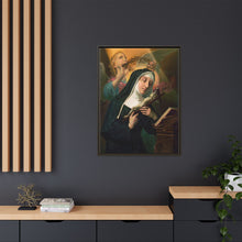 Female Saint Holding Crucifix with Crown of Thorns