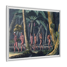 Puri Indians by the Paraiba river, Brazil. Coloured aquatint by P. Fumagalli, ca. 1821, after M. Zu Wied-Neuwied.